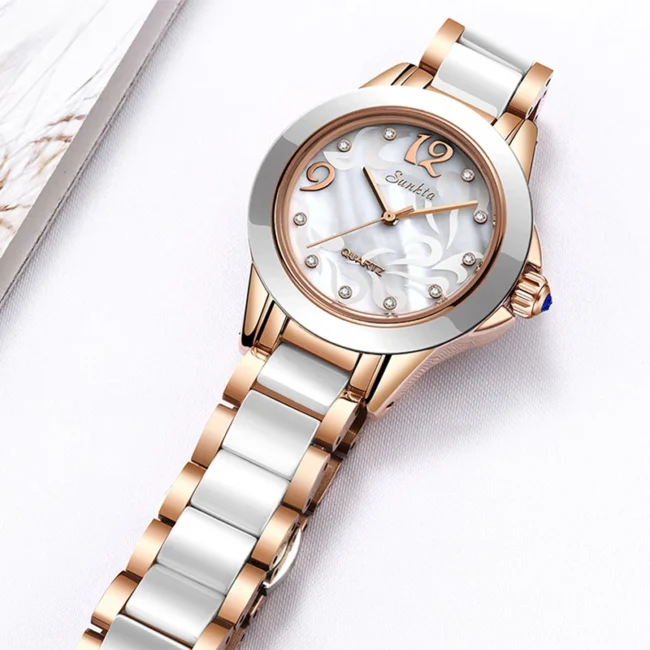 SUNKTA Luxury Crystal Ladies Watches Waterproof Rose Gold Women Wrist Watches Top Brand Bracelet Clock Gift Relogio Feminino+Box - Image 5