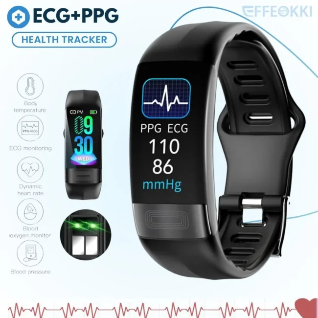 Blood Pressure Ekg Medical Diagnosis Health Smart Watch Men'S Fitness Bracelet With Pressure Measurement Ecg Distance Bracelet