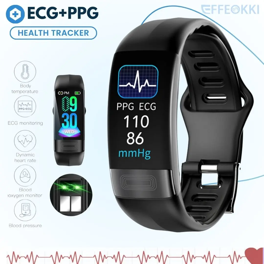 Blood Pressure Ekg Medical Diagnosis Health Smart Watch Men’S Fitness Bracelet With Pressure Measurement Ecg Distance Bracelet