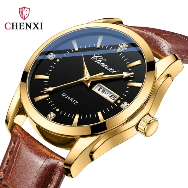 CHENXI 0021 New Double Calendar Business Waterproof Belt Quartz Watch Men's Watch Genuine Direct Selling Montre Hommes - Image 3