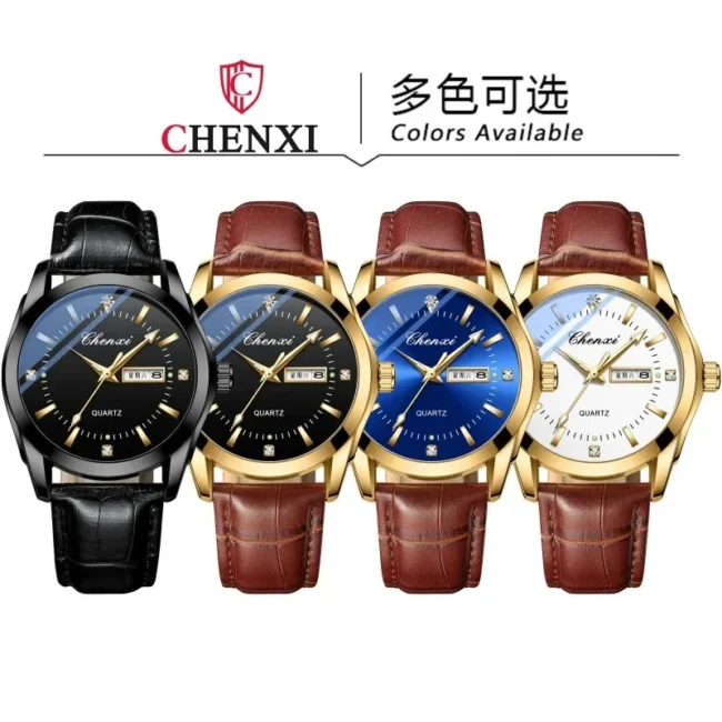 CHENXI 0021 New Double Calendar Business Waterproof Belt Quartz Watch Men's Watch Genuine Direct Selling Montre Hommes - Image 6