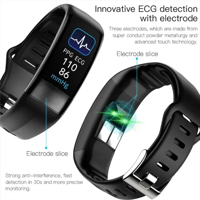 Blood Pressure Ekg Medical Diagnosis Health Smart Watch Men'S Fitness Bracelet With Pressure Measurement Ecg Distance Bracelet - Image 2